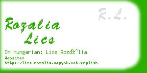 rozalia lics business card